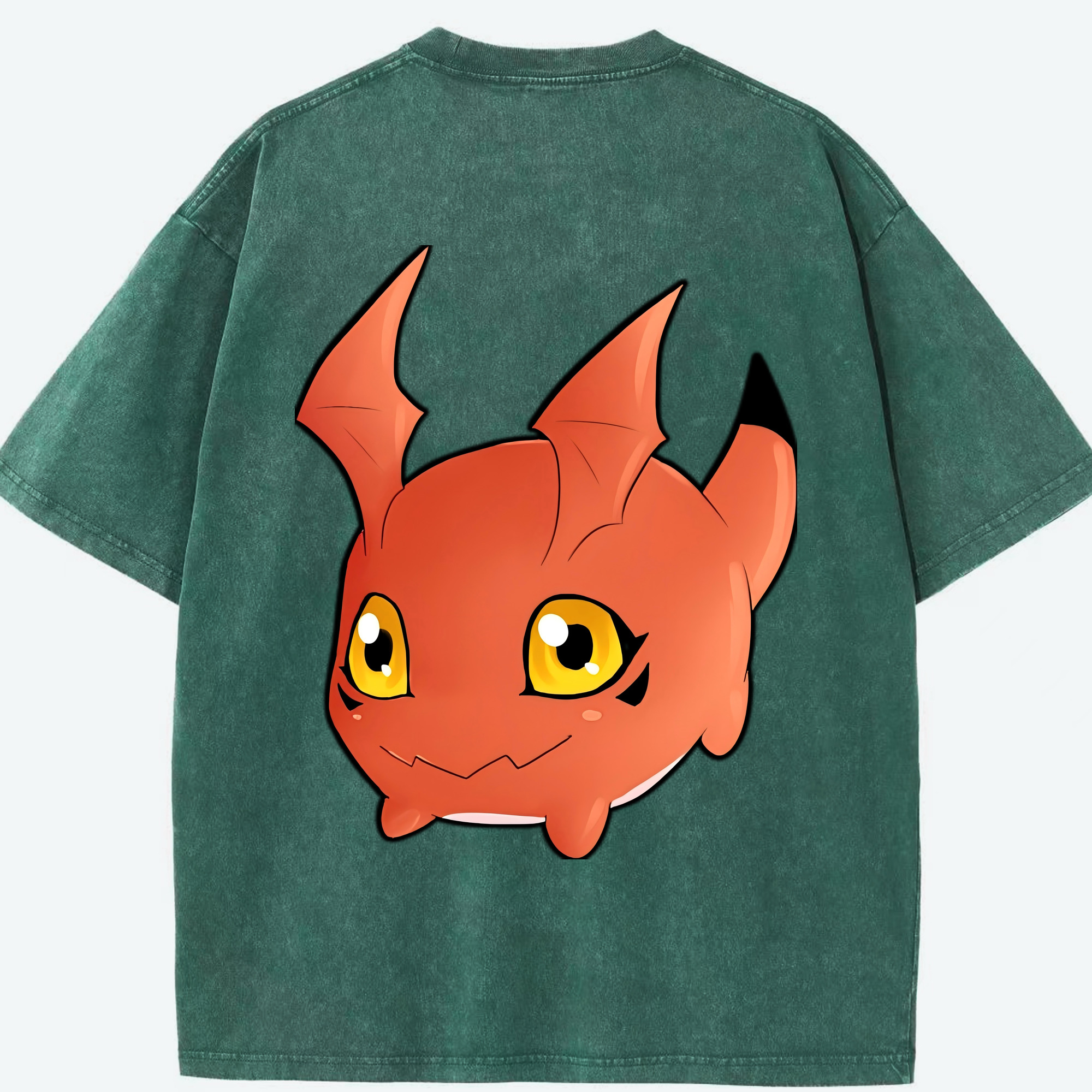 （画像用） Digimon デジタルモンスター/デジモン 綿100% ヴィンテージ風 半袖Tシャツ（背面プリント）